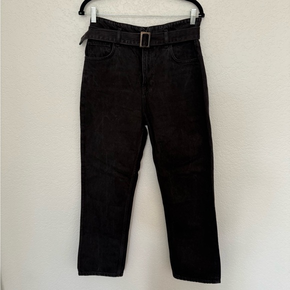 Cynthia Belted High Rise Straight Jeans - Picture 3 of 8